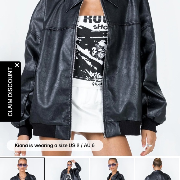 Princess Polly leather jacket - Picture 4 of 5